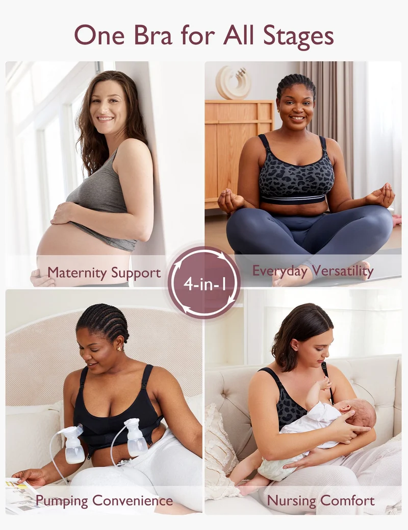 Ultraweicher, nahtloser Still-BH YN21 & DEX 4-in-1 Freihändiger Abpump-BH Bundle