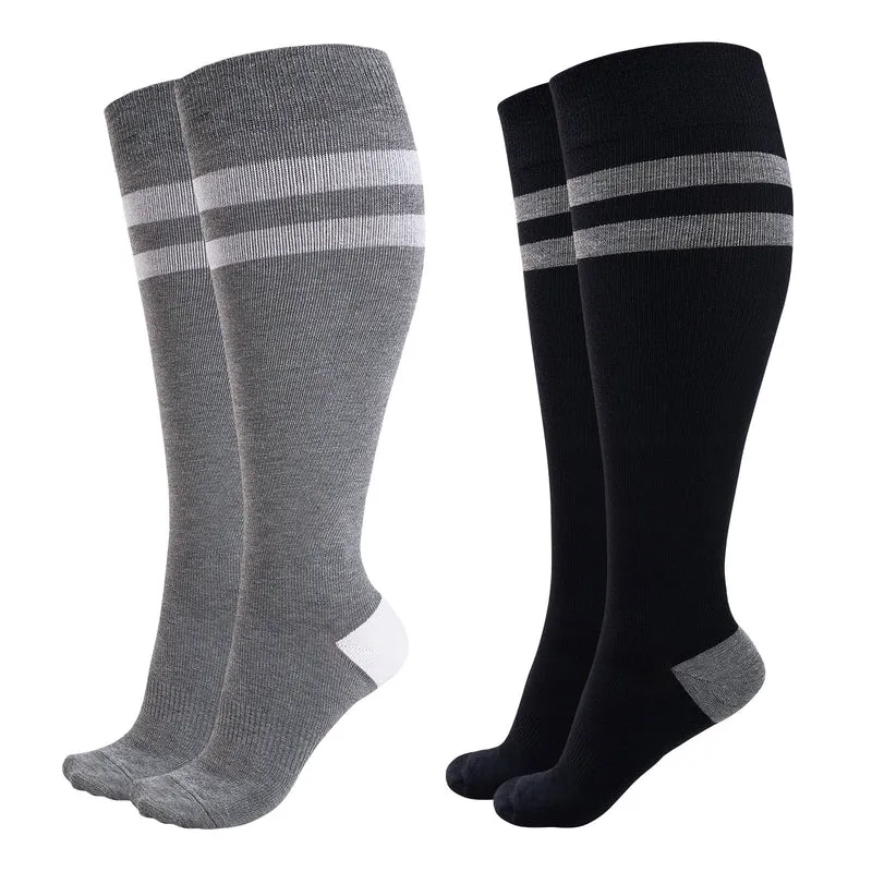 Momcozy Kompressionssocken für Schwangere, 2er Pack 15-20 mmHg