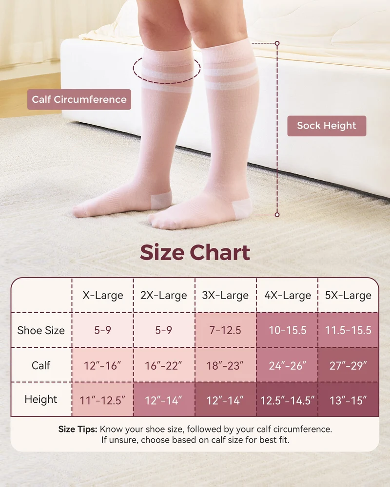 Momcozy Kompressionssocken für Schwangere, 2er Pack 15-20 mmHg