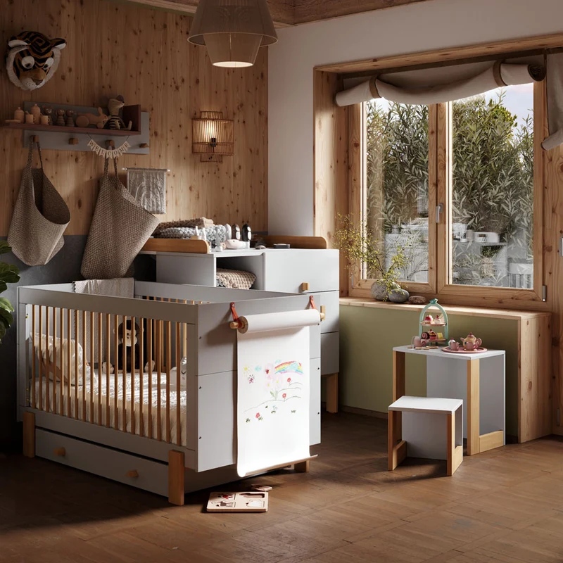 Mitwachsendes Babybett Cube