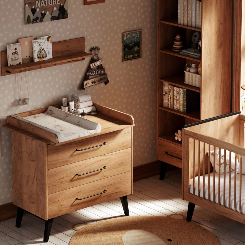 Wickelaufsatz für Kinderkommode Retro