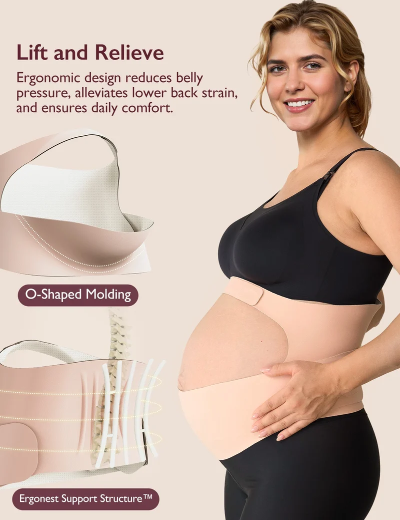Komfort Bundle: PureHug Babytrage Khaki Color und Ergonest Bauchband