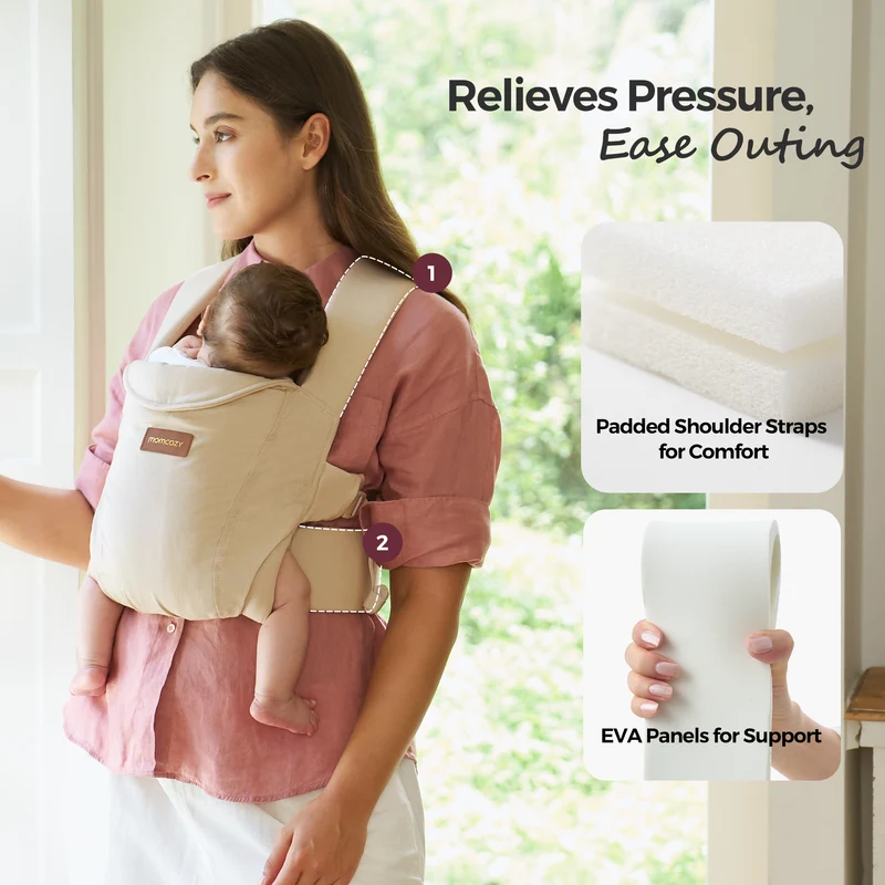 Momcozy WeeSnug Babytrage für Neugeborene (0 - 12M)