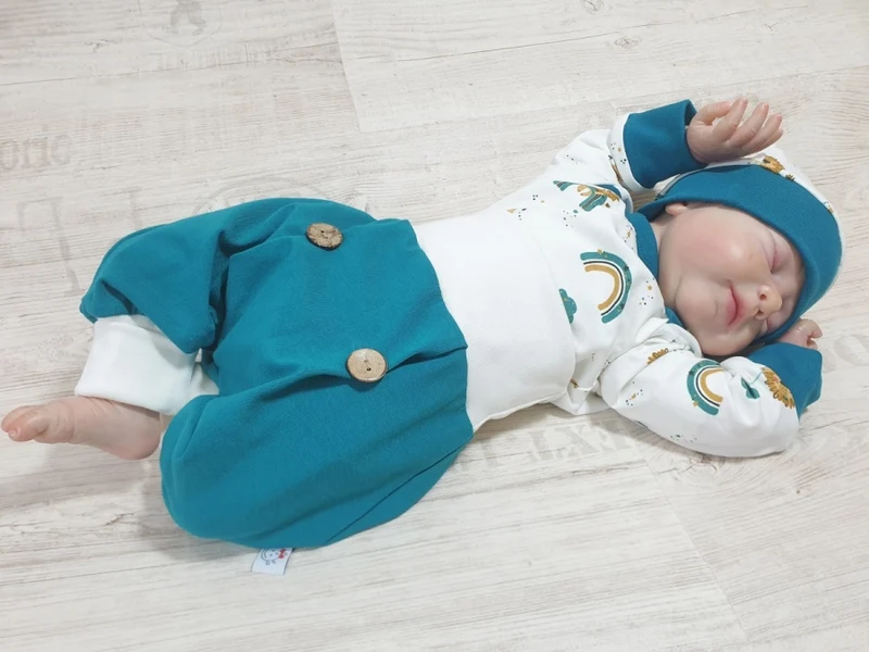 Coole Pumphose oder Babyset Petrol 94 von Atelier MiaMia