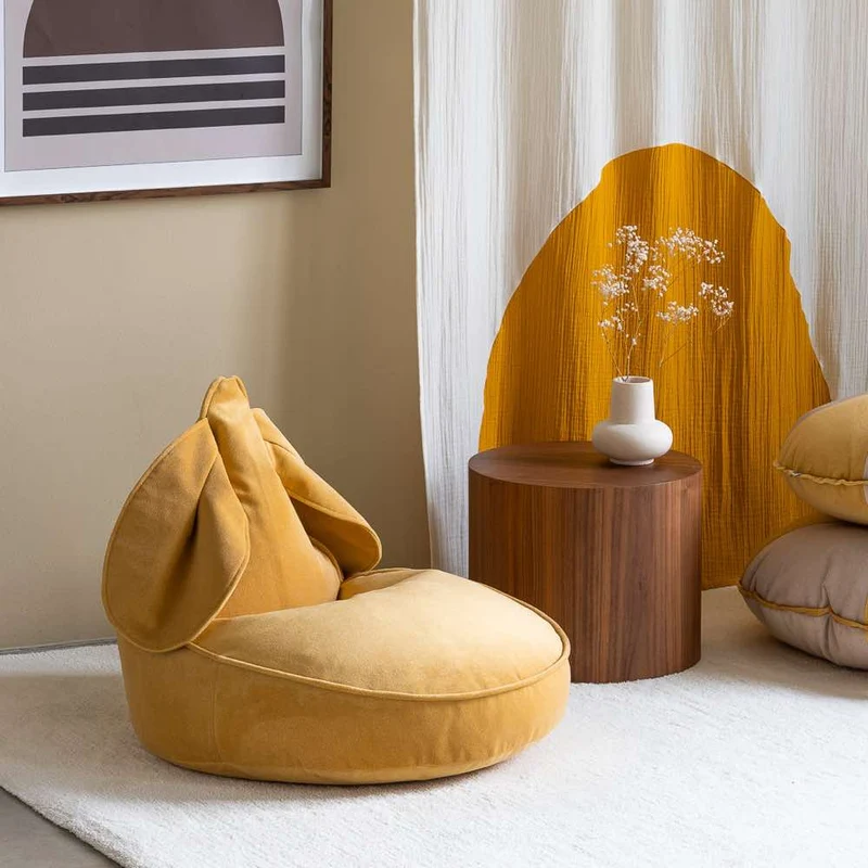 Hasen-Beanbag Samt Honig