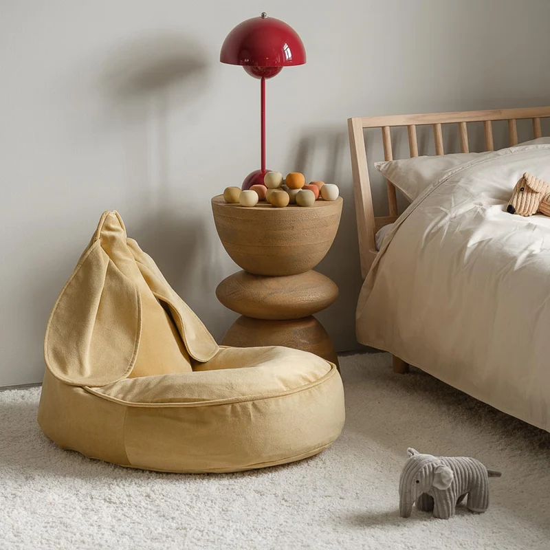 Hasen-Beanbag Samt Honig