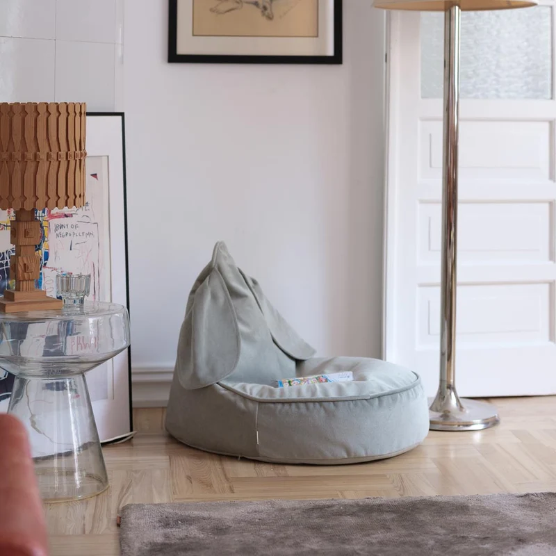 Hasen-Beanbag Samt Jade