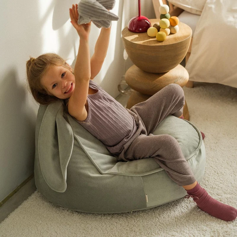 Hasen-Beanbag Samt Jade