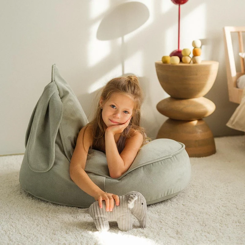 Hasen-Beanbag Samt Jade