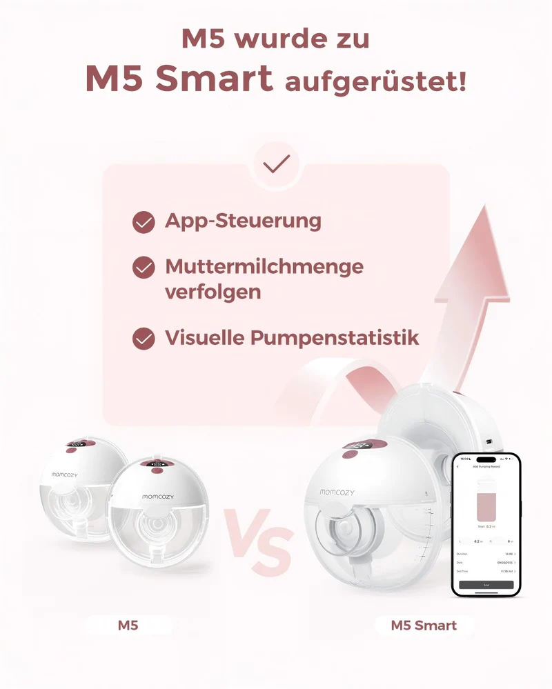 M5 Smart Tragbare Milchpumpe – Mit App-Steuerung aufgerüstet