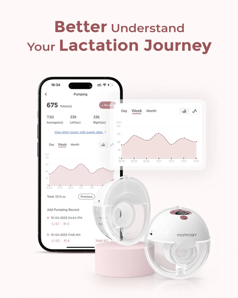 On-the-Go Bundle: M5 Smart freihändige Milchpumpe und PureHug Babytrage
