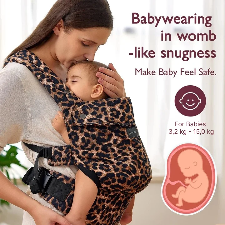 Momcozy PureHug Babytrage – Farbe Leopardenmuster