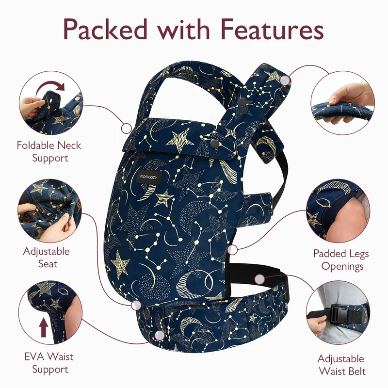 Momcozy PureHug Babytrage – Farbe Sternennacht