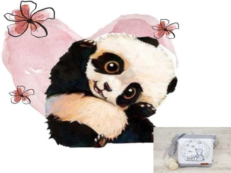 Kindergartentasche, Kindertasche 57 Panda von Atelier MiaMia