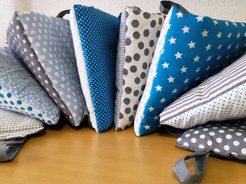 einfaches Nestchen türkis/grau/blau von Atelier MiaMia