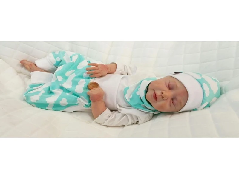 Coole Pumphose oder Babyset kurz und lang Mint Wolken 53 von Atelier MiaMia