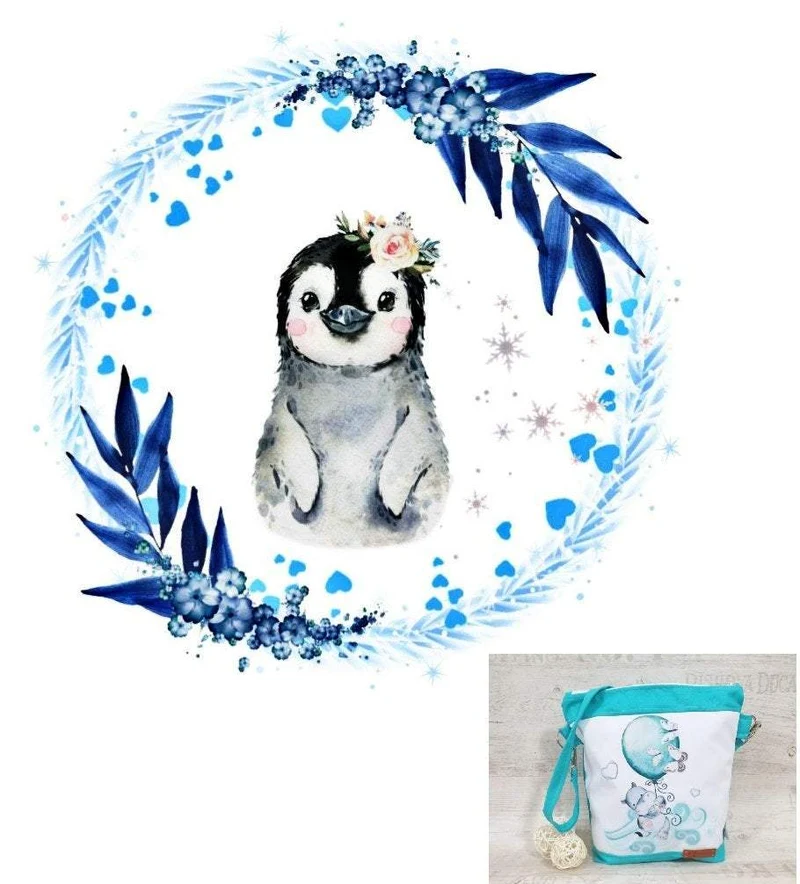 Kindergartentasche, Kindertasche 43 Pinguin Aloha von Atelier MiaMia