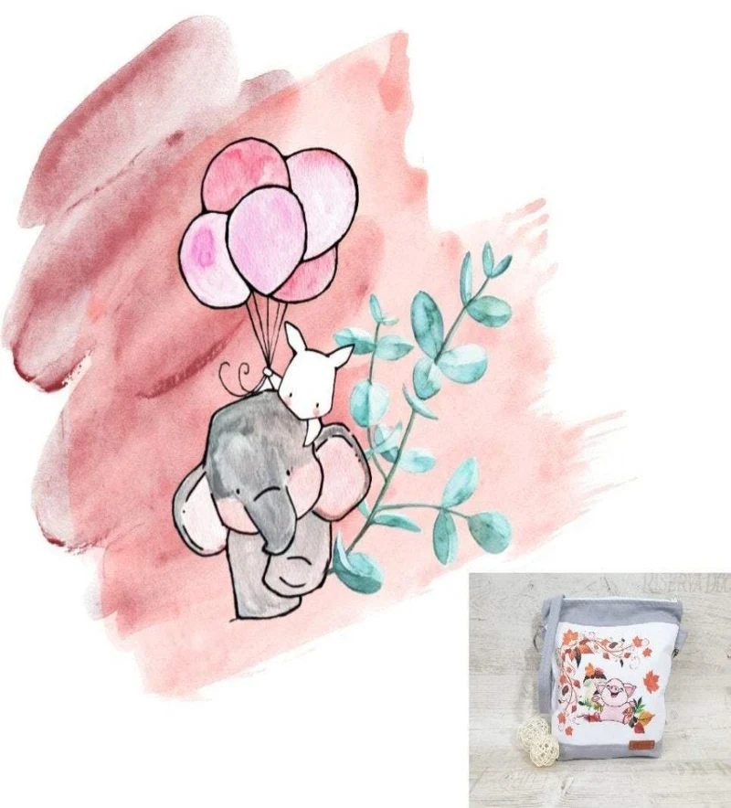 Kindergartentasche, Kindertasche 40 Elefant von Atelier MiaMia