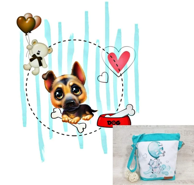 Kindergartentasche, Kindertasche 30 Hund von Atelier MiaMia
