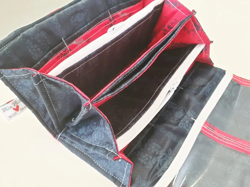 Geldbörse Hirsch rot blau von Atelier MiaMia