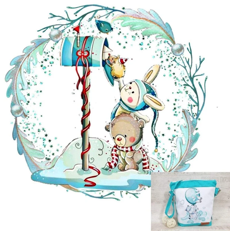 Kindergartentasche, Kindertasche 19 Teddy, Hase, Igel von Atelier MiaMia