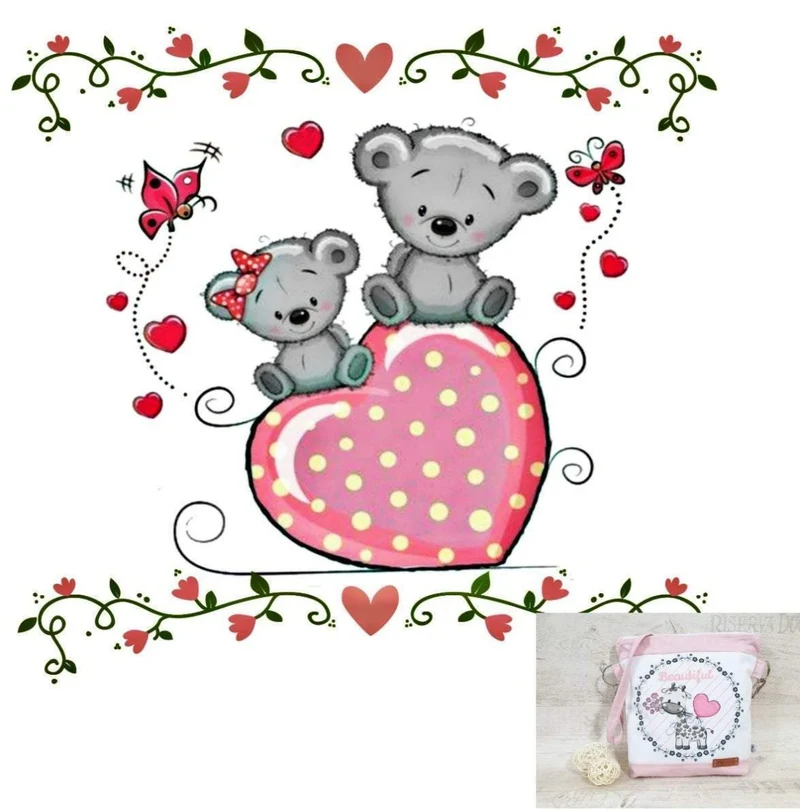 Kindergartentasche, Kindertasche 16 Teddy von Atelier MiaMia