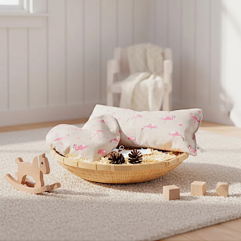 GESCHENKSET für Kinder "Flamingo" Zirbenkissen & Wärmekissen