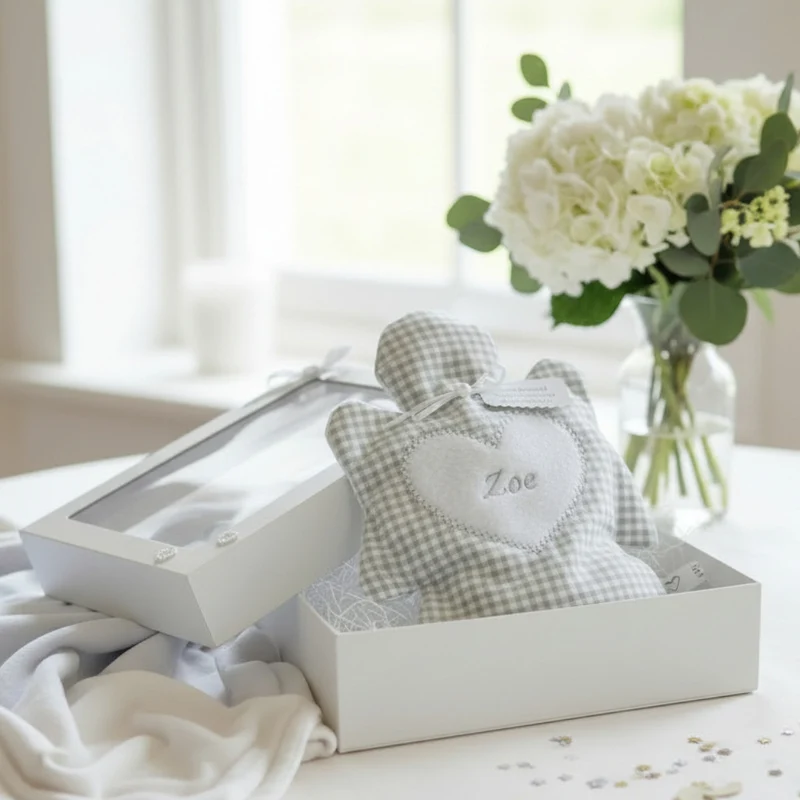 WÄRMEKISSEN "Schutzengel" mit Wunschname in Geschenkbox - Farbwahl