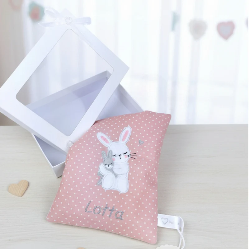 WÄRMEKISSEN für Babys und Kleinkinder "Häschen" personalisierbar mit Wunschnamen