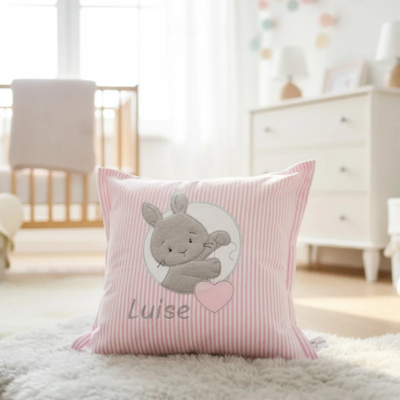 KUSCHELKISSEN "Hase" mit Innenkissen - personalisierbar