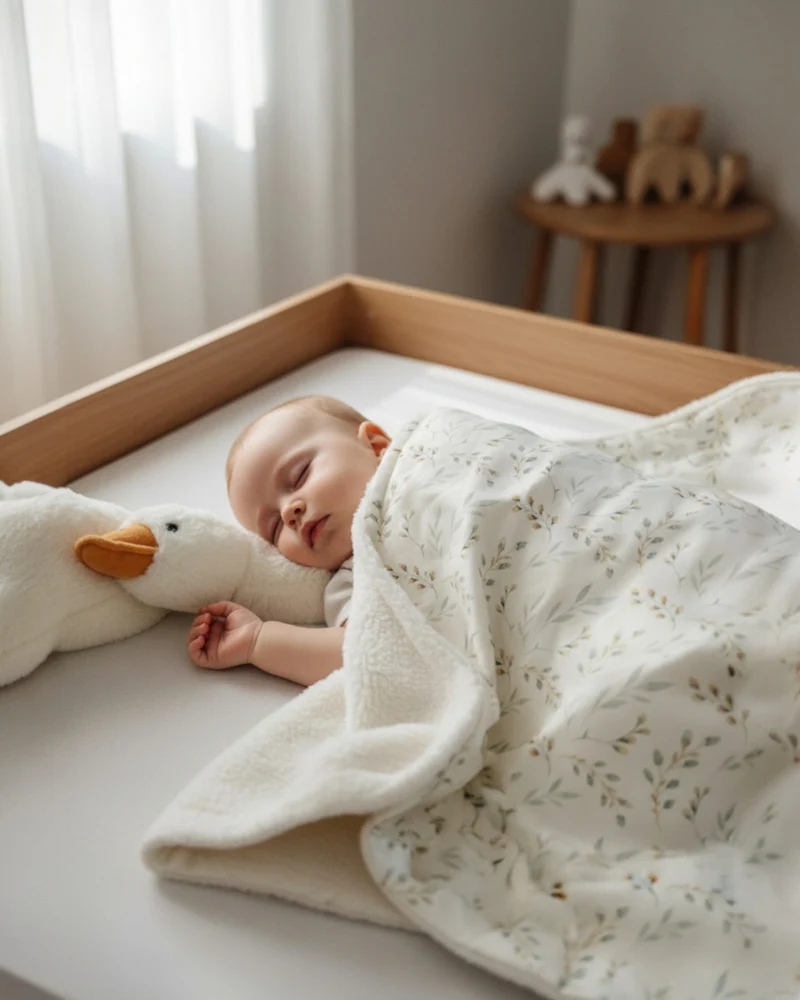 BABY KUSCHELDECKE mit Plüsch "Weidenkätzchen"