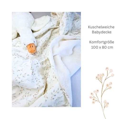 BABY KUSCHELDECKE mit Plüsch "Weidenkätzchen"