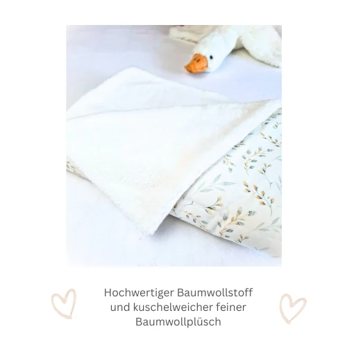 BABY KUSCHELDECKE mit Plüsch "Weidenkätzchen"