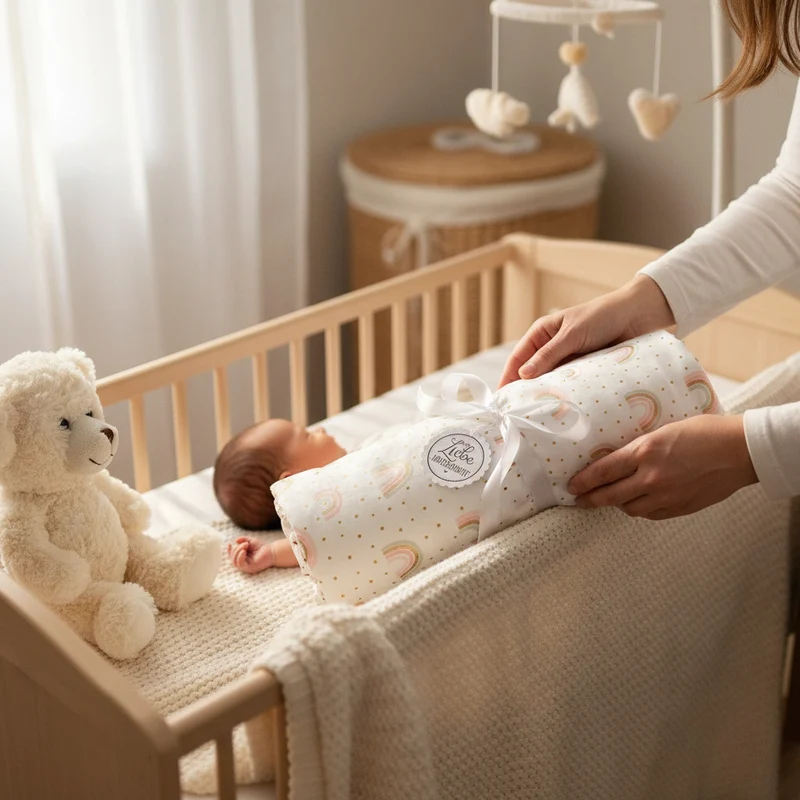 BABYDECKE mit Waffelpique "Regenbogen"