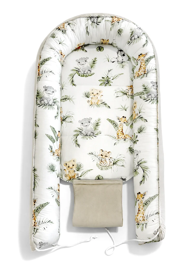 Babynest 5 piece set | Safari and sand beige velvet