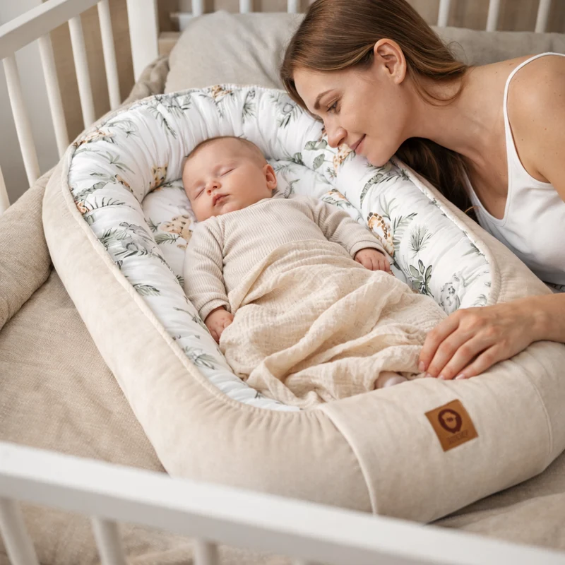 Babynest | Safari and sand beige velvet