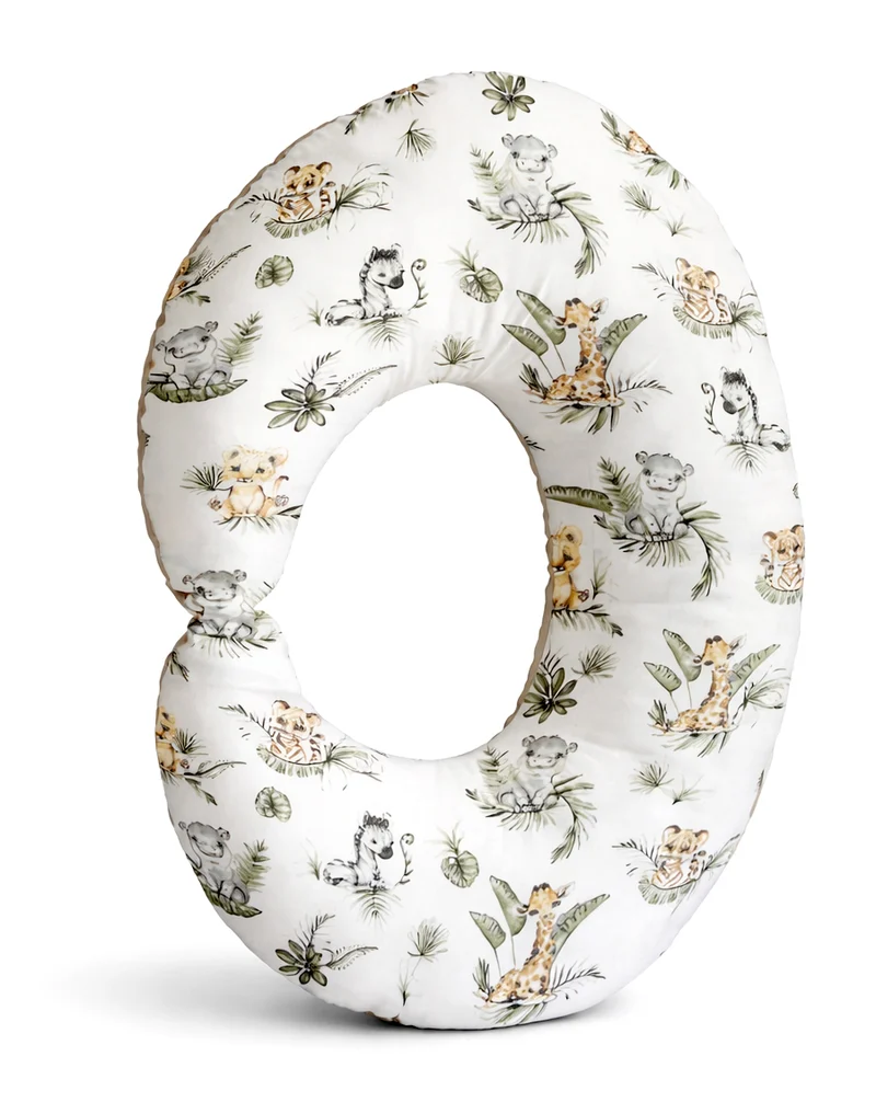 Nursing pillow | Feeding pillow for mom | Sleeping pillow for pregnant women | Safari and beige sand velvet
