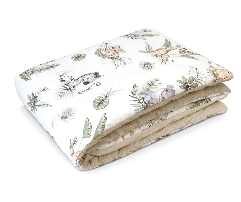 Quilt 100x75cm | Safari and sand beige velvet