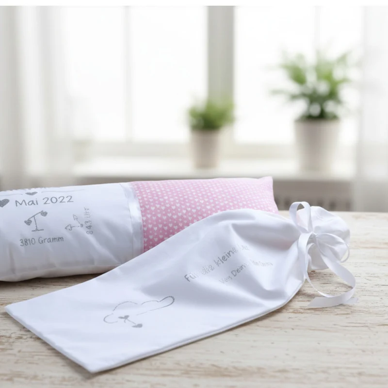 GESCHENKBEUTEL für Geburtskissen mit Wunschtext