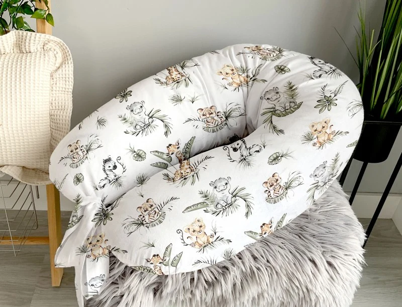 2-in-1 Nursing and Maternity Pillow for Feeding and Sleeping | Safari