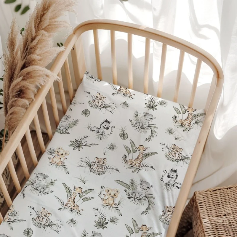 Fitted Crib Sheet 120x60 cm | Safari