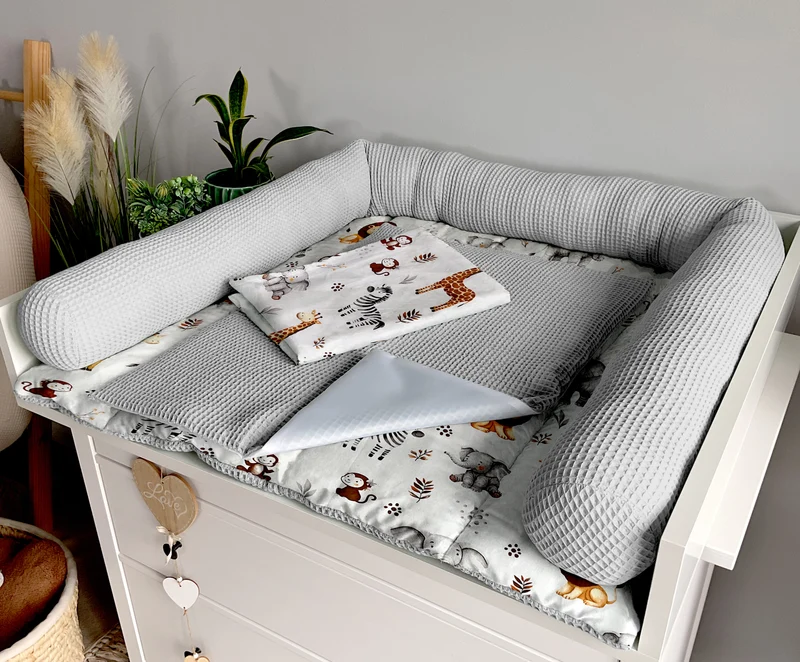 Changing mat | set of 6 elements | ZOO and grey