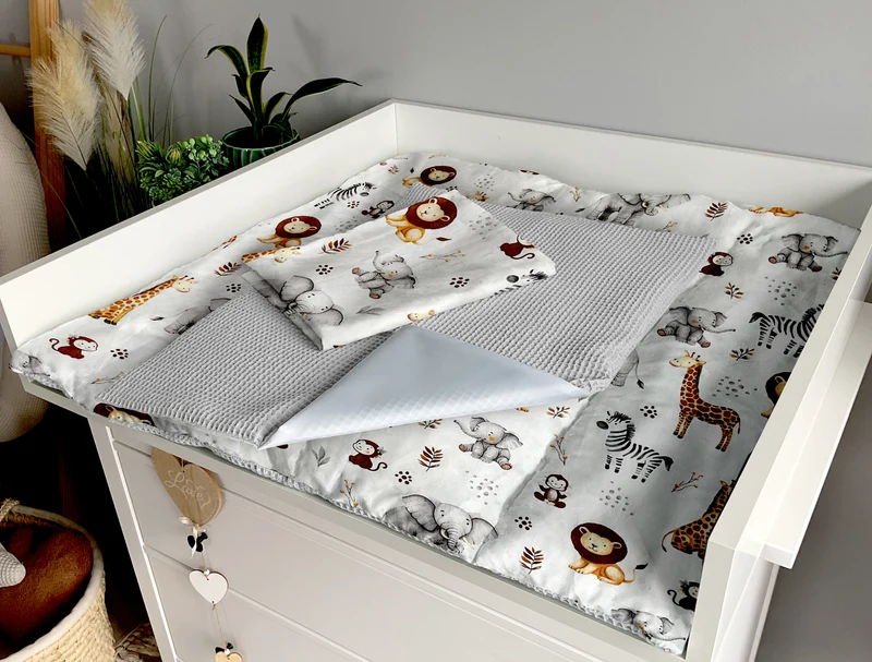 Changing mat | set of 6 elements | ZOO and grey