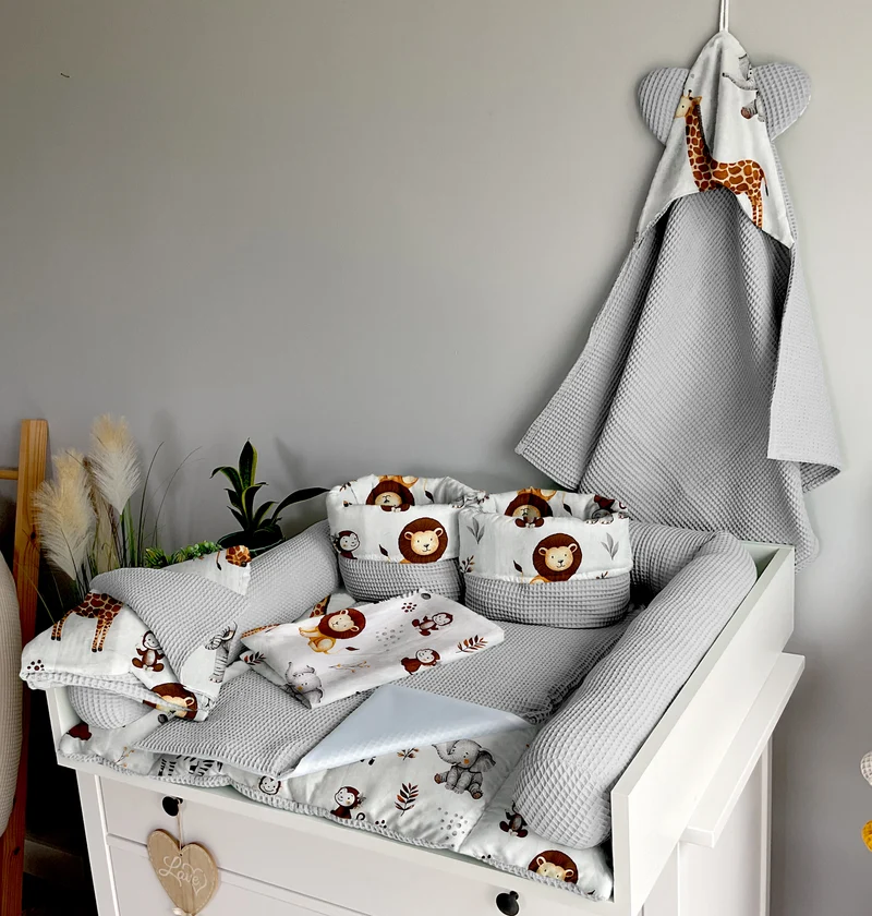 Changing mat | set of 6 elements | ZOO and grey