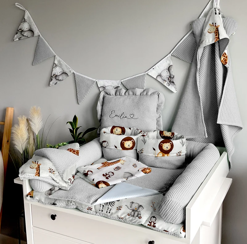 Changing mat | set of 6 elements | ZOO and grey
