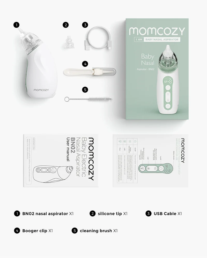 Momcozy Baby Nasensauger - Lange Batterielebensdauer