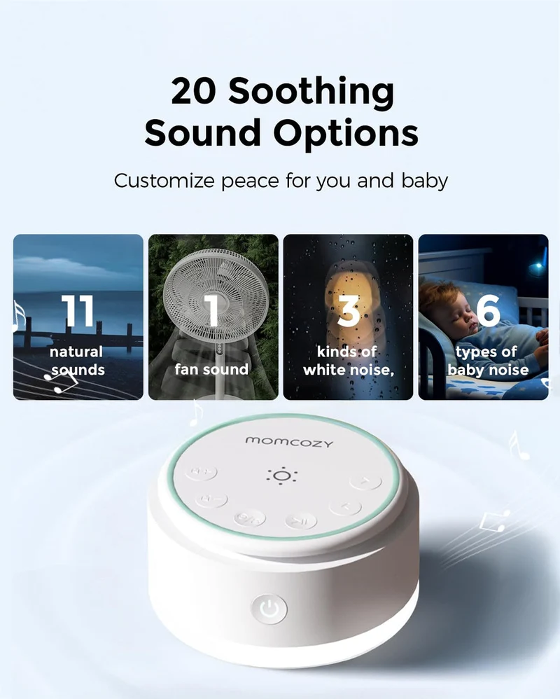 Momcozy Portable Baby Sound Maschine - Lange Batterielebensdauer