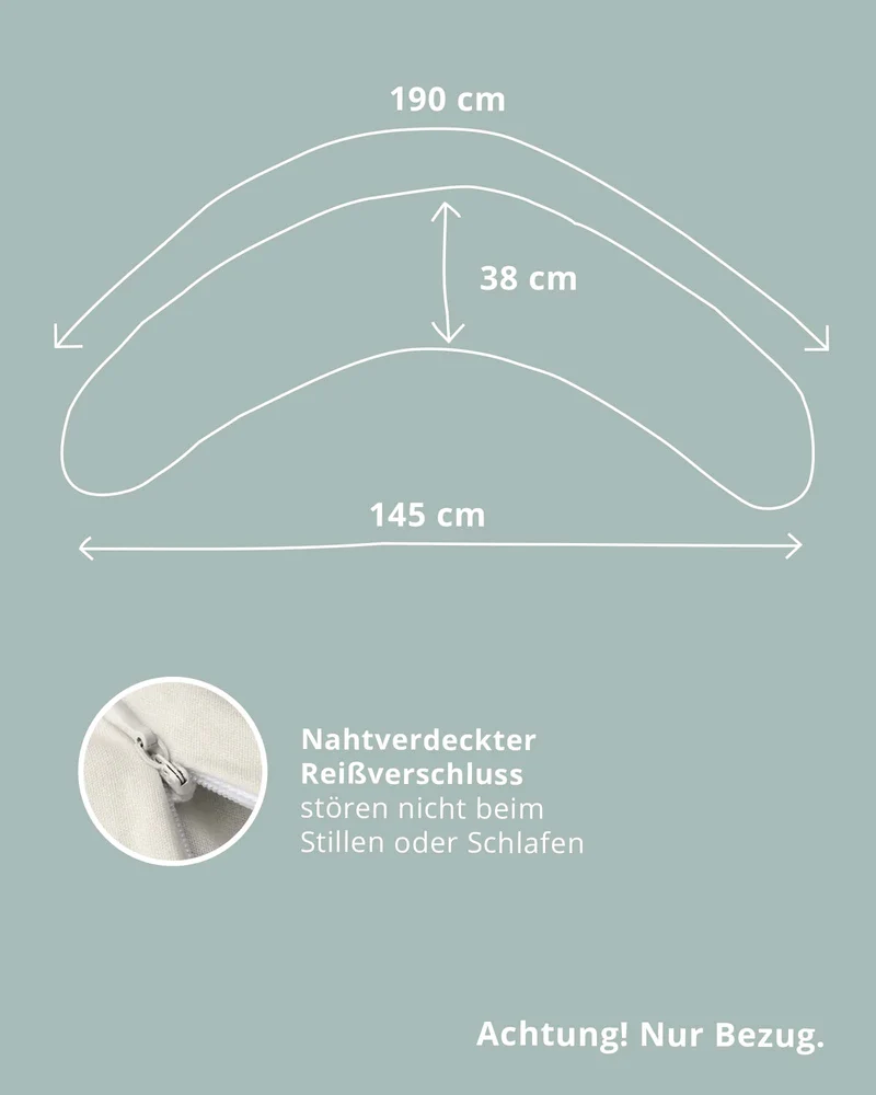Ersatzbezug für Stillkissen Waffelpiqué Sand