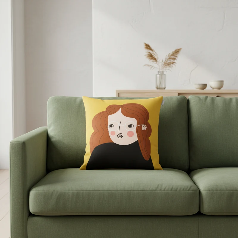 Spira Kissenbezug Bia – Moderne Kissenhülle Gelb 50 x 50 cm