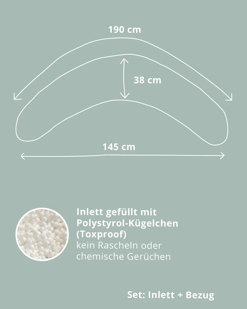 Stillkissen mit Inlett Waffelpiqué Blau